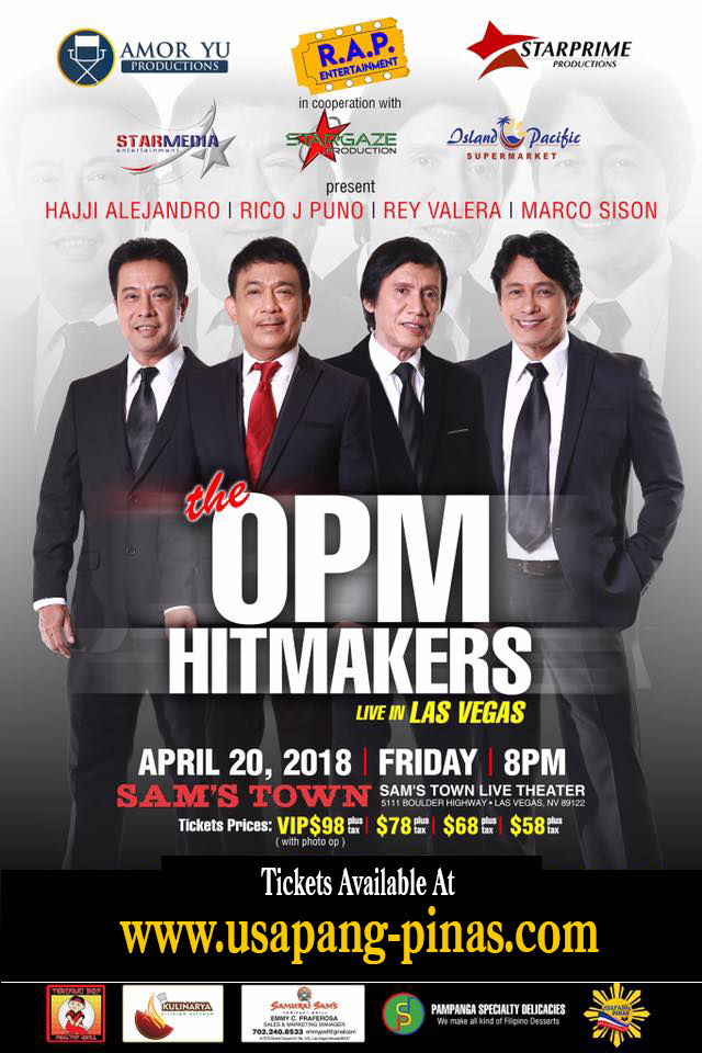 The OPM Hitmakers Las Vegas Concert April 20, 2018 Sam’s Town